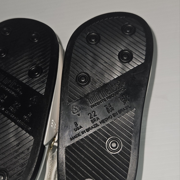 Mini Melissa Disney Kids Cream Sandals with Mickey and Minnie size 8 - Picture 6 of 6